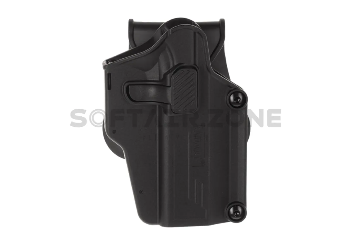Amomax Universal Per-Fit Paddle Holster Black compatible with over 200 types of pistols